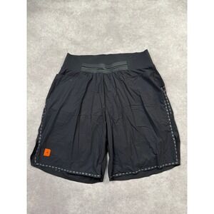 Deckers X Lab Mens M 2-in-1‎ Running Shorts Black Reflective Pocket Performance